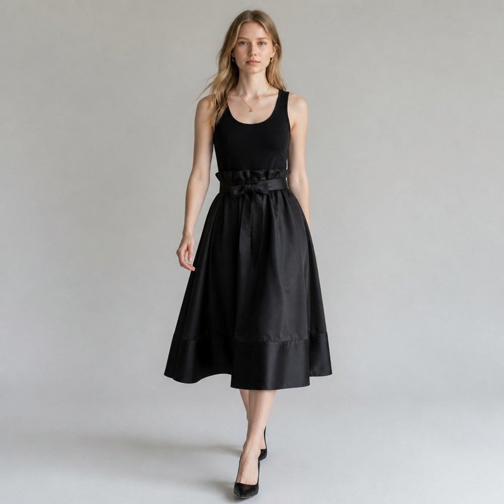 Rickie Freeman Teri Jon Tank Dress Size 8 Black